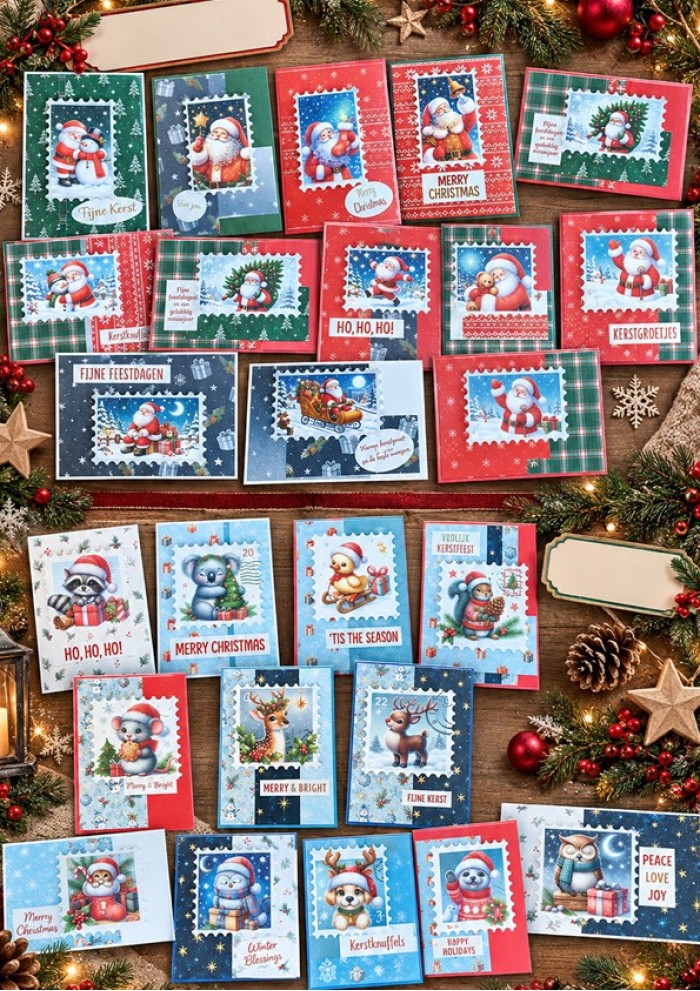Berrie's Beauties - Complete Card Kit - Christmas Stamps Santa