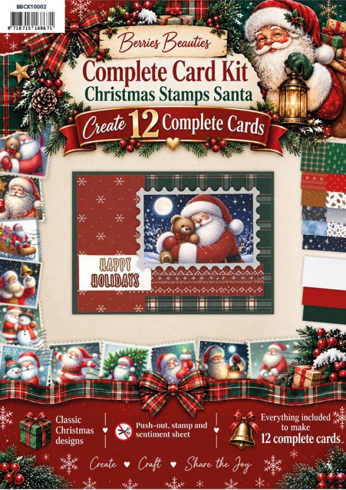 Berrie's Beauties - Complete Card Kit - Christmas Stamps Santa