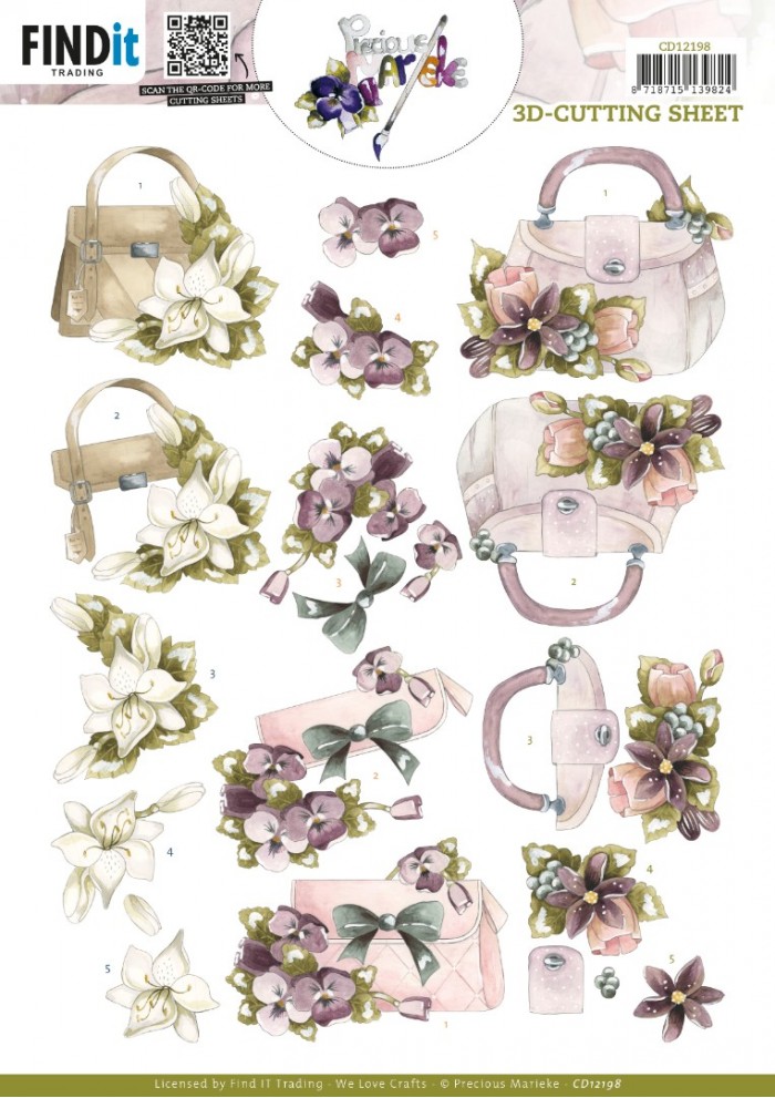 3D Cutting Sheet - Precious Marieke - Handbag