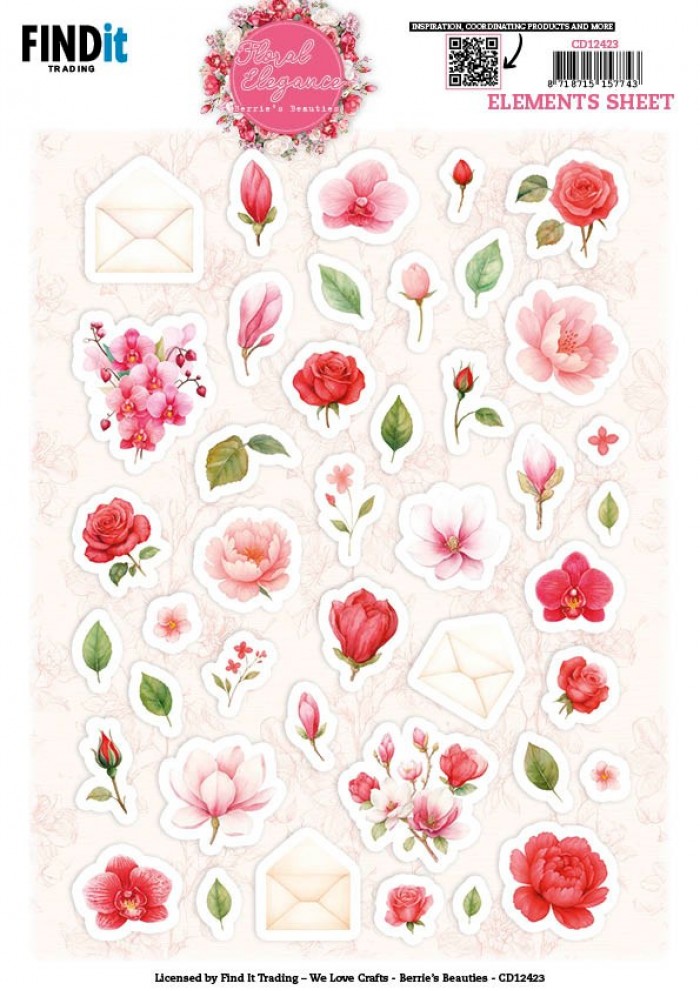 Cutting Sheet - Berries Beauties - Floral Elegance - Small Elements