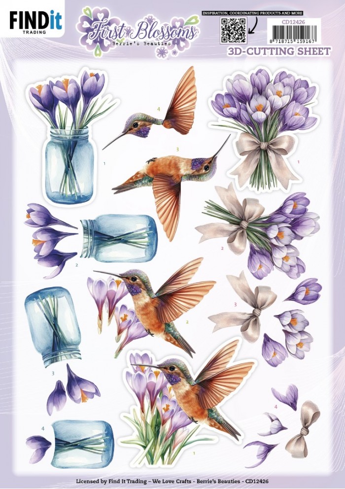 3D Cutting Sheet - Berries Beauties - First Blossoms - Flutter and Bloom