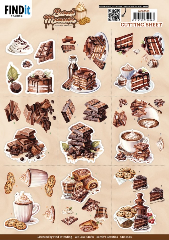 3D Cutting Sheet - Berries Beauties - Sweet Moments - Mini