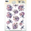 3D Cutting Sheet - Berries Beauties - Dragonflies - Lilac