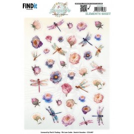 Cutting Sheet - Berries Beauties - Dragonflies - Small Elements Cutting Sheet - Berries Beauties - Dragonflies - Small Elements