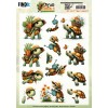 3D Cutting Sheet - Berries Beauties - Cute Animals - Turtles