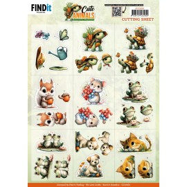 Cutting Sheet - Berries Beauties - Cute Animals - Mini Cutting Sheet - Berries Beauties - Cute Animals - Mini