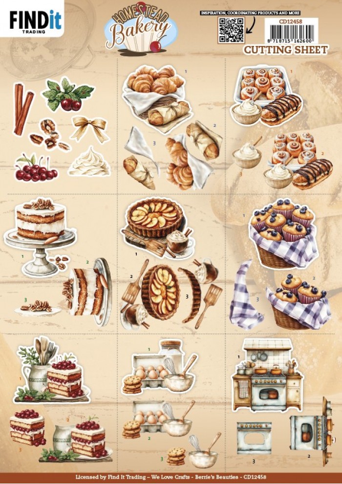 Cutting Sheet - Berries Beauties - Homestead Bakery - Mini