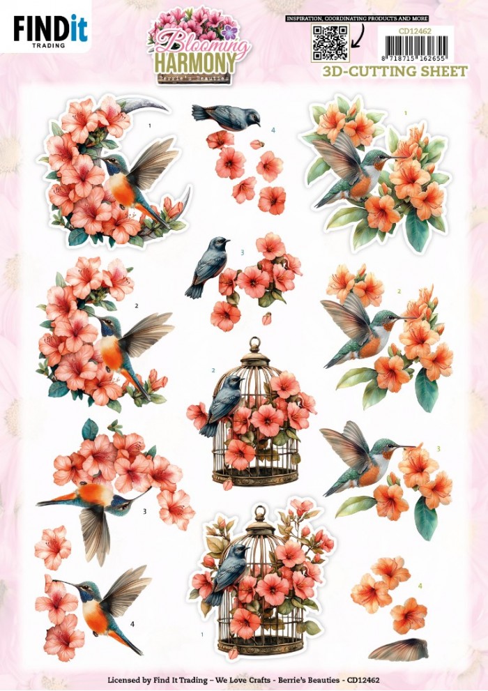 3D Cutting Sheet - Berries Beauties - Blooming Harmony - Serenade