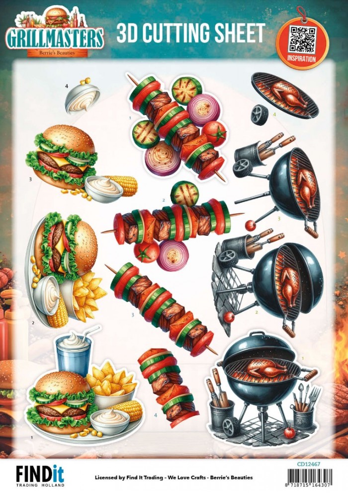3D Cutting Sheet - Berries Beauties - Grillmasters - Flame Grilled Favorites