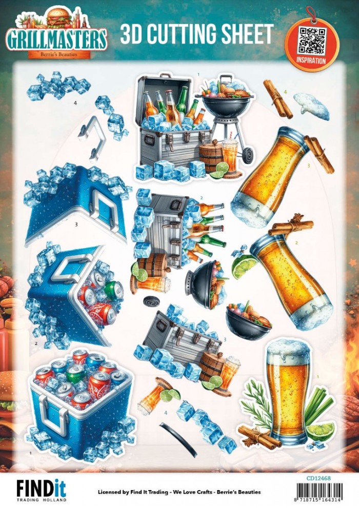 3D Cutting Sheet - Berries Beauties - Grillmasters - BBQ & Brews