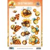 3D Cutting Sheet - Berries Beauties - Sweet Honey Bees - Golden Garden