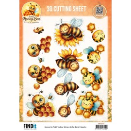 3D Cutting Sheet - Berries Beauties - Sweet Honey Bees - Golden Garden