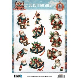 3D Cutting Sheet - Berries Beauties - Victorian Christmas Tales - Timeless Christmas Bells