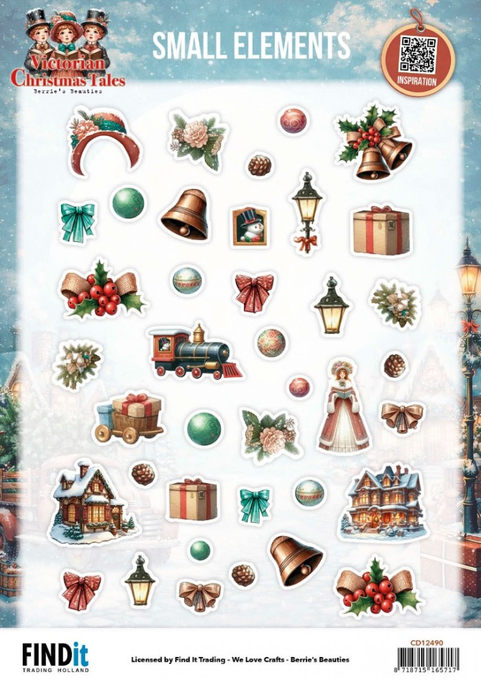 Cutting Sheet - Berries Beauties - Victorian Christmas Tales - Small Elements