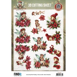 3D Cutting Sheet - Berries Beauties - Fairy Christmas - Poinsettia