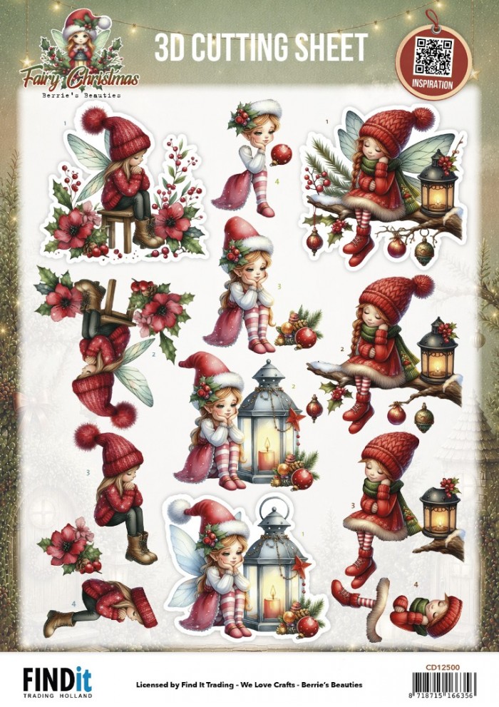 3D Cutting Sheet - Berries Beauties - Fairy Christmas - A Little Sad