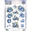 3D Cutting Sheet - Berries Beauties - Blue Christmas - Christmas Feelings