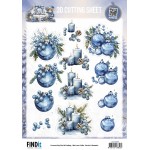 3D Cutting Sheet - Berries Beauties - Blue Christmas - Christmas Feelings