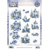 3D Cutting Sheet - Berries Beauties - Blue Christmas - Christmas Lanterns