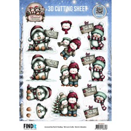 3D Cutting Sheet - Berries Beauties - Whimsical Christmas - Penguins
