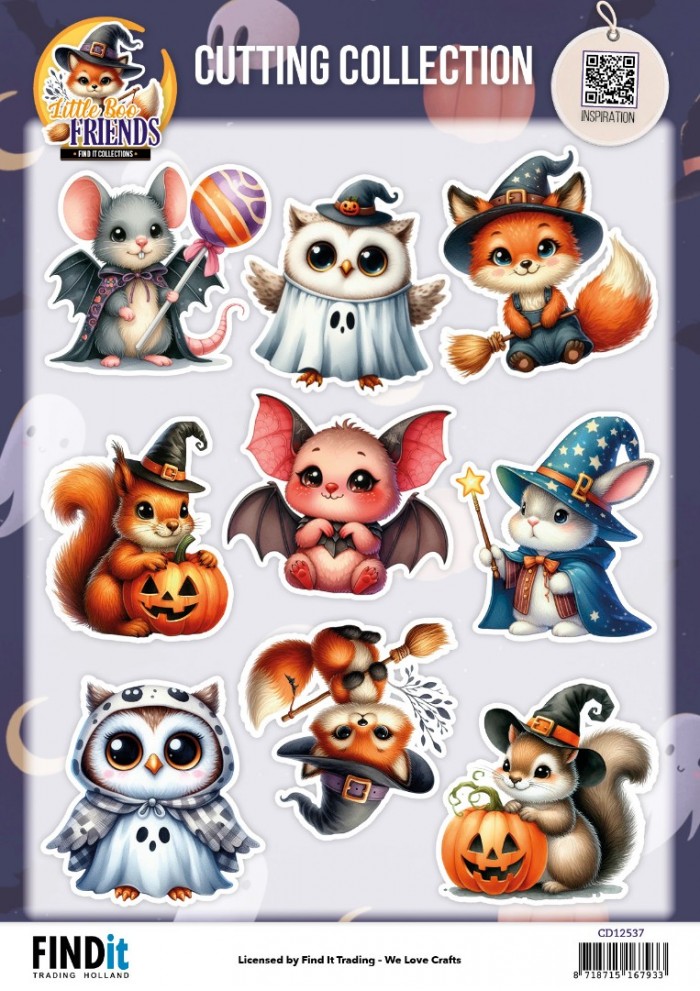 Find It Collection - Cutting Collection - Little Boo Friends - Scary Furries
