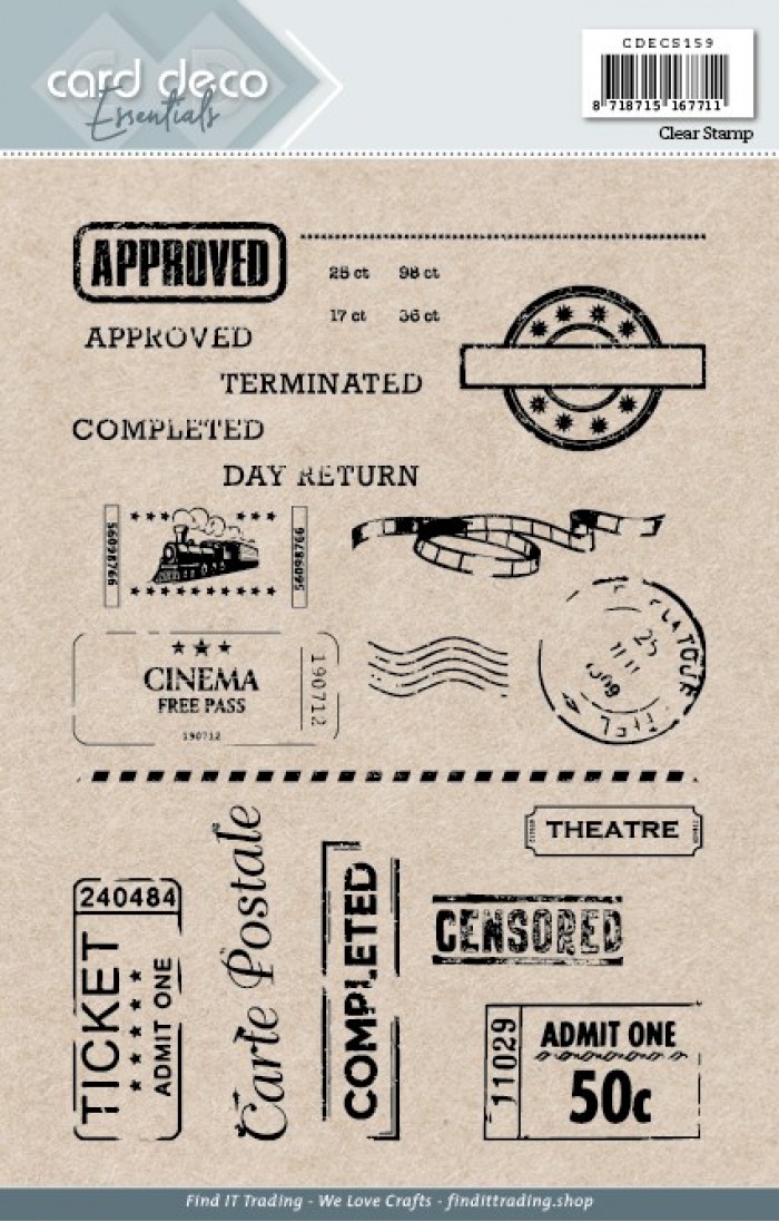 Card Deco Essentials - Clear Stamps - A5 Tickets