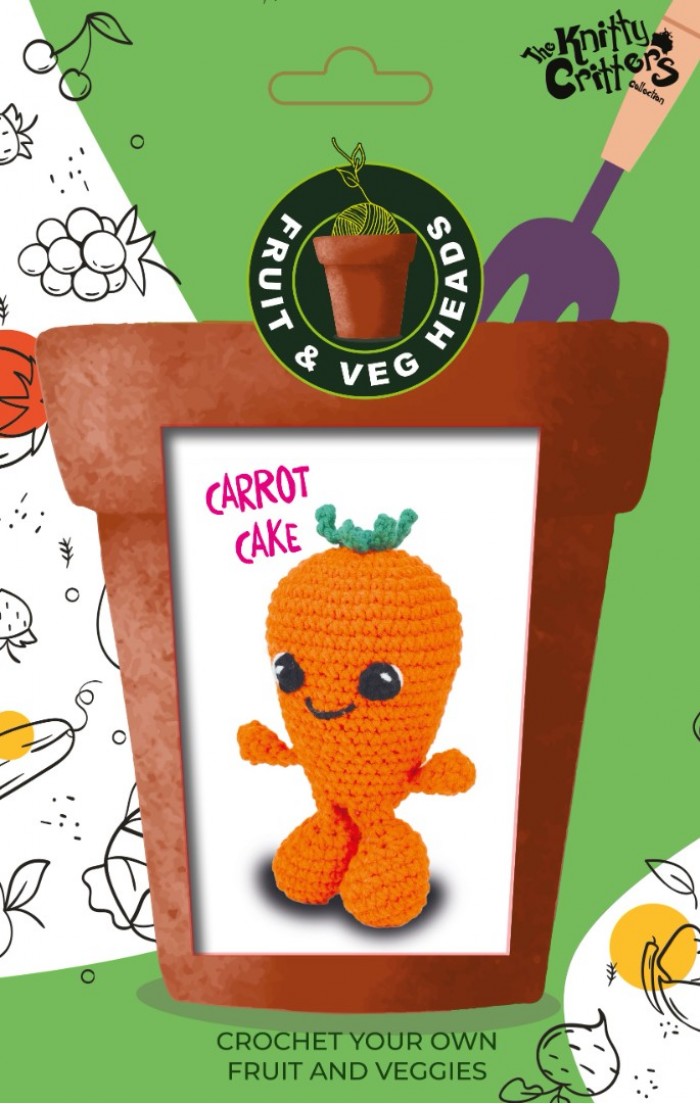 Knitty Critters Fruit and Veg - Carrot Cake