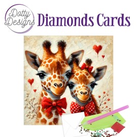 Doty Designs Diamond Cards - Sweetheart Giraffe Duo