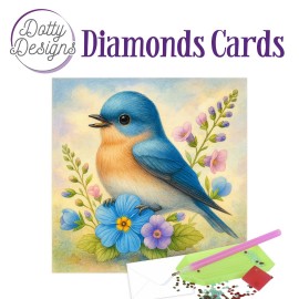 Doty Designs Diamond Cards - Bluebell Garden Songbird