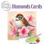 Doty Designs Diamond Cards - Blush Blossom Sparrow