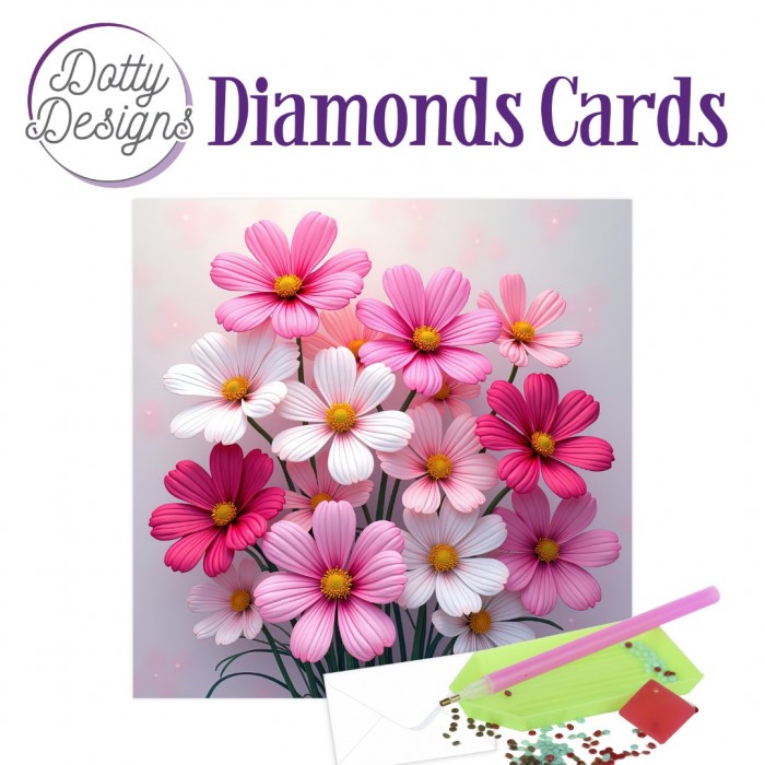Doty Designs Diamond Cards - Pink Harmony Bouquet
