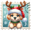 Dotty Designs Diamond Cards - Santa Paws
