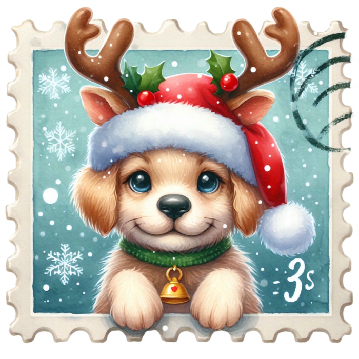 Dotty Designs Diamond Cards - Santa Paws