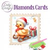 Dotty Designs Diamond Cards - Sledding Christmas Duckling