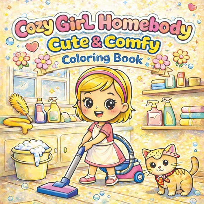 Findit Color - Coloring Book - Cozy Girl Homebody Cute & Comfy
