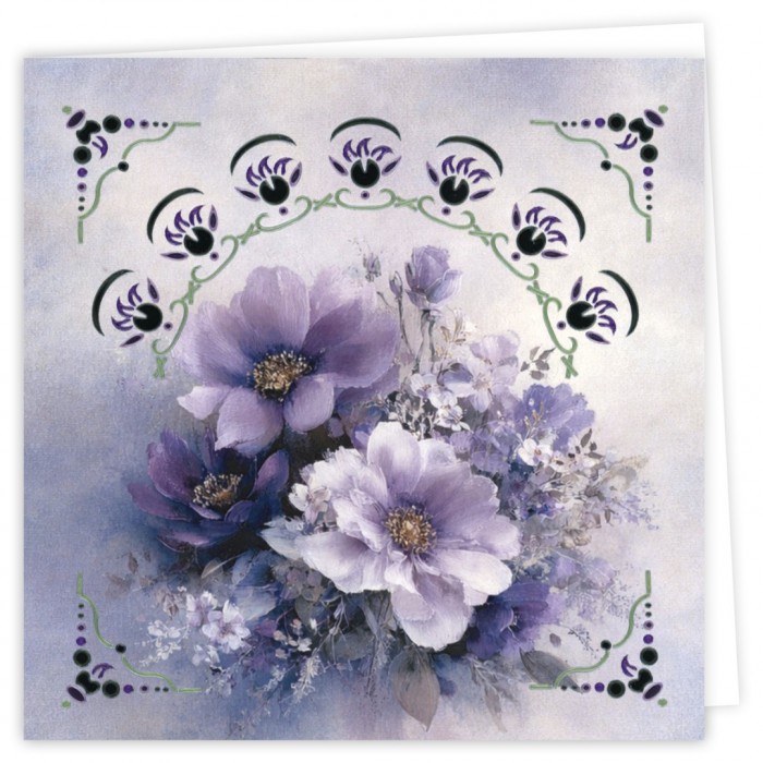 Hobbydots Cards 39 - Purple Flowers