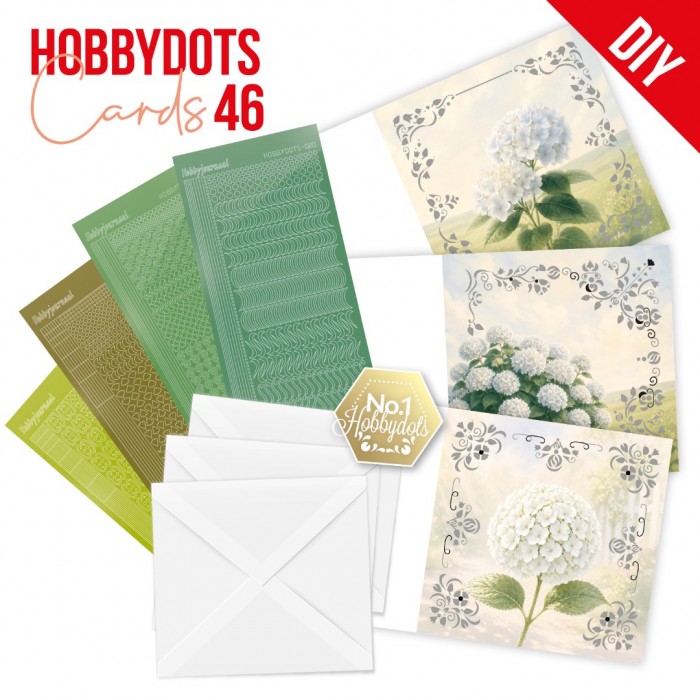 Hobbydots Cards 46 - White Hydrangea