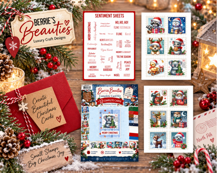 Berrie's Beauties - Complete Card Kit - Christmas Stamps Animals