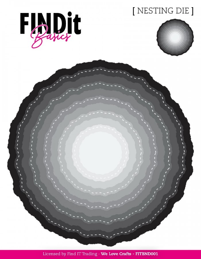 Find It Basics - Nesting Dies - Stitched Wavey Circles