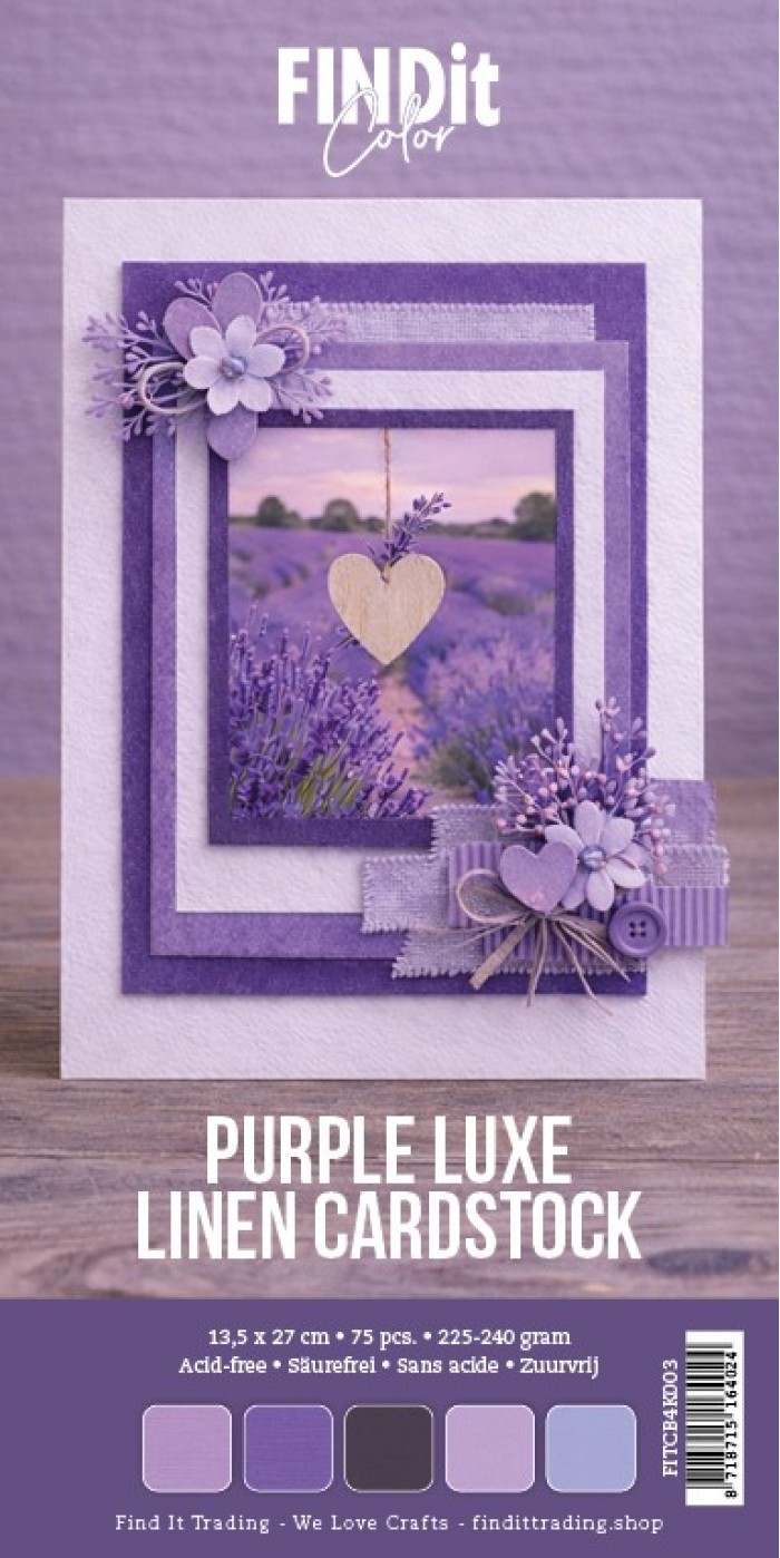 Find It Color - Linen Cardstock Pack 4K - Purple Luxe Pack