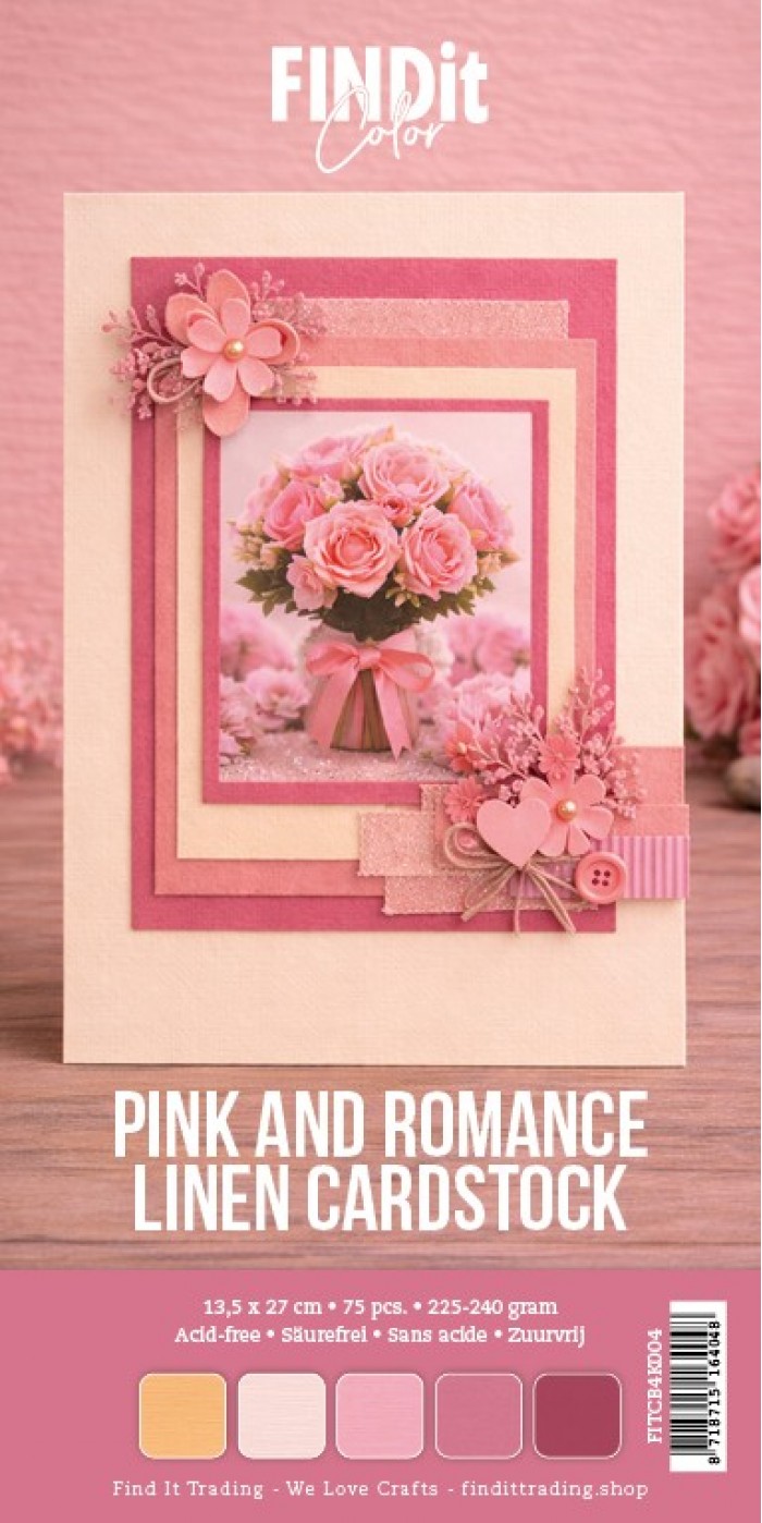 Find It Color - Linen Cardstock Pack 4K - Pink and Romance Pack