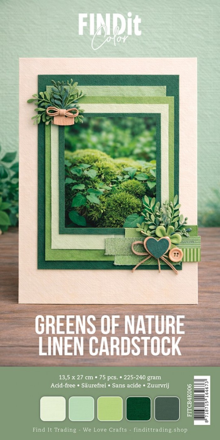 Find It Color - Linen Cardstock Pack 4K - Greens of Nature Pack
