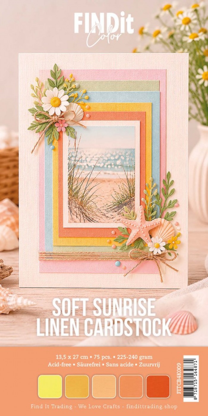 Find It Color - Linen Cardstock Pack 4K - Sunset Warm Pack