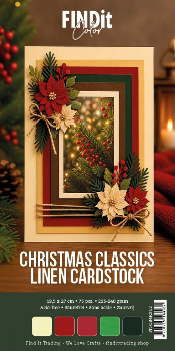 Find It Color - Linen Cardstock Pack 4K - Christmas Classics Pack
