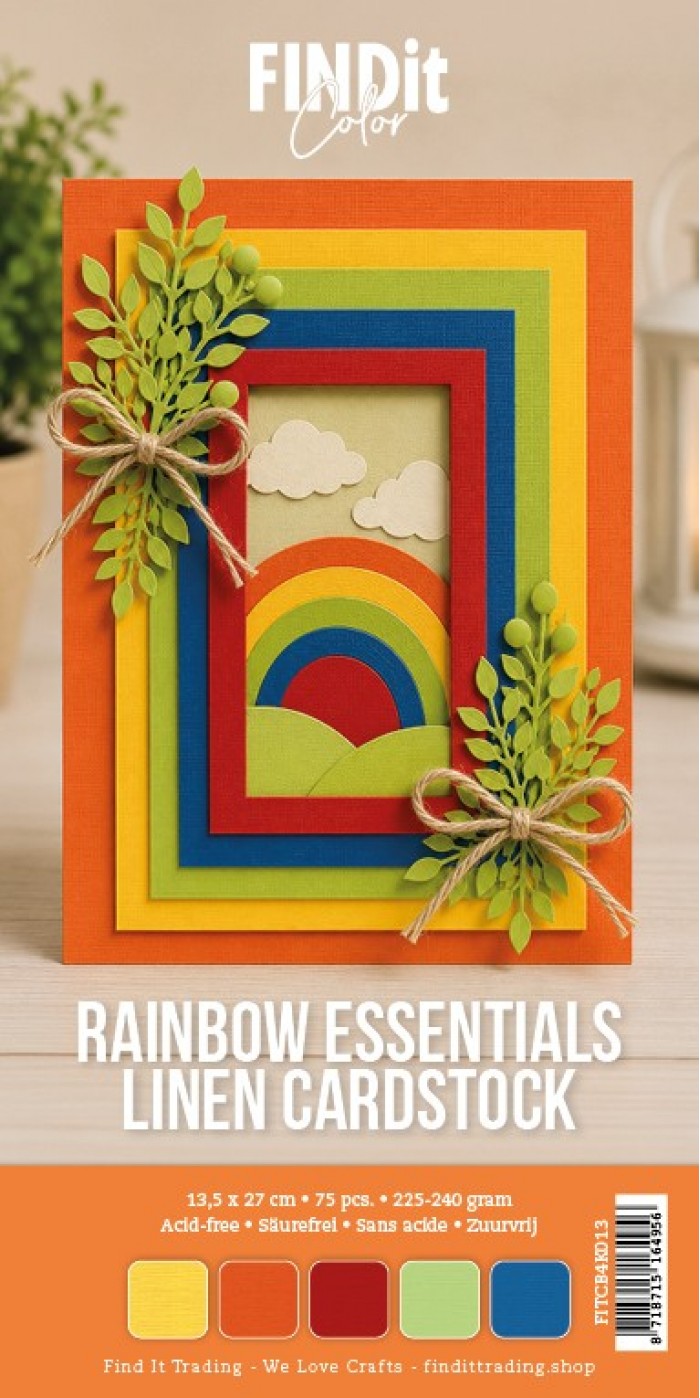 Find It Color - Linen Cardstock Pack 4K - Rainbow Essentials Pack
