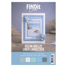 Find It Color - Linen Cardstock Pack A5 - Ocean Breeze