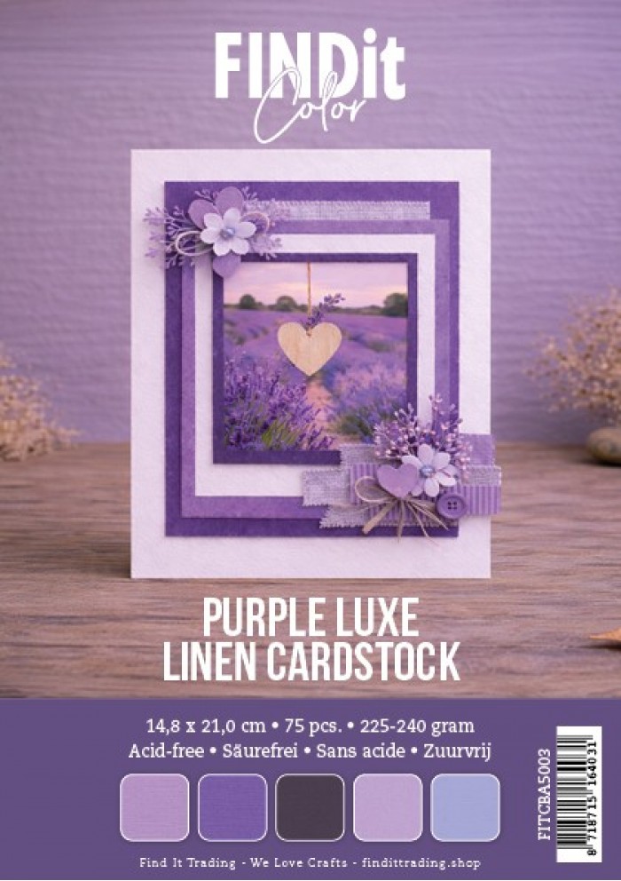 Find It Color - Linen Cardstock Pack A5 - Purple Luxe Pack