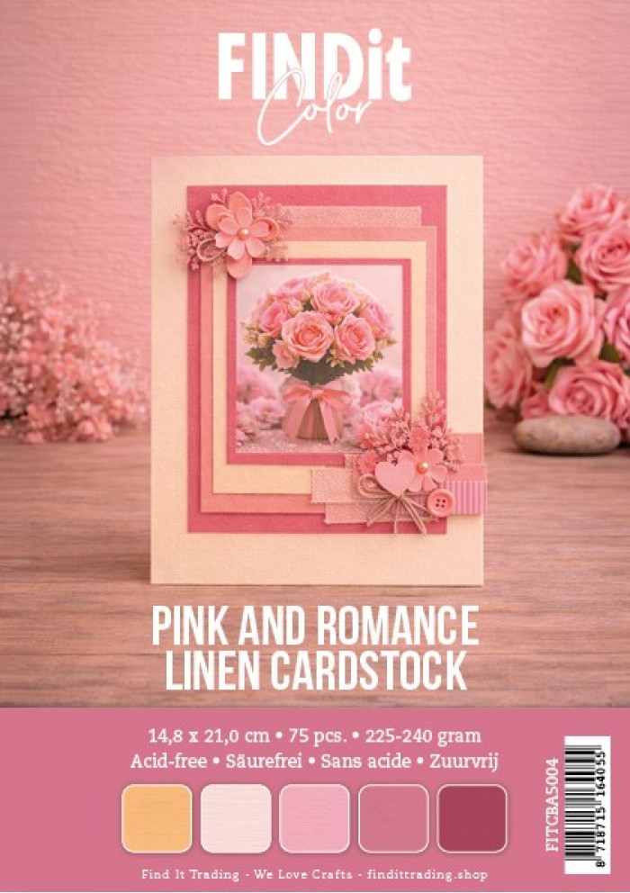 Find It Color - Linen Cardstock Pack A5 - Pink and Romance Pack