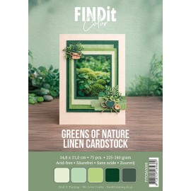 Find It Color - Linen Cardstock Pack A5 - Greens of Nature Pack Find It Color - Linen Cardstock Pack A5 - Greens of Nature Pack
