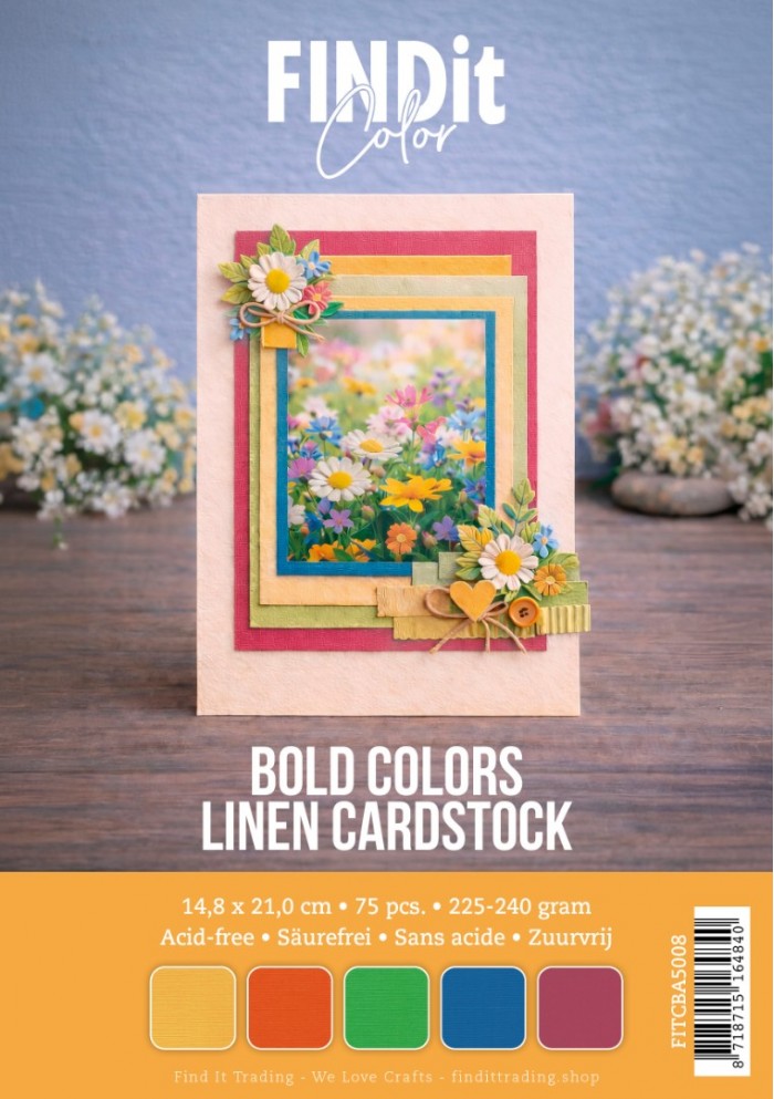 Find It Color - Linen Cardstock Pack A5 - Bold Colors Pack